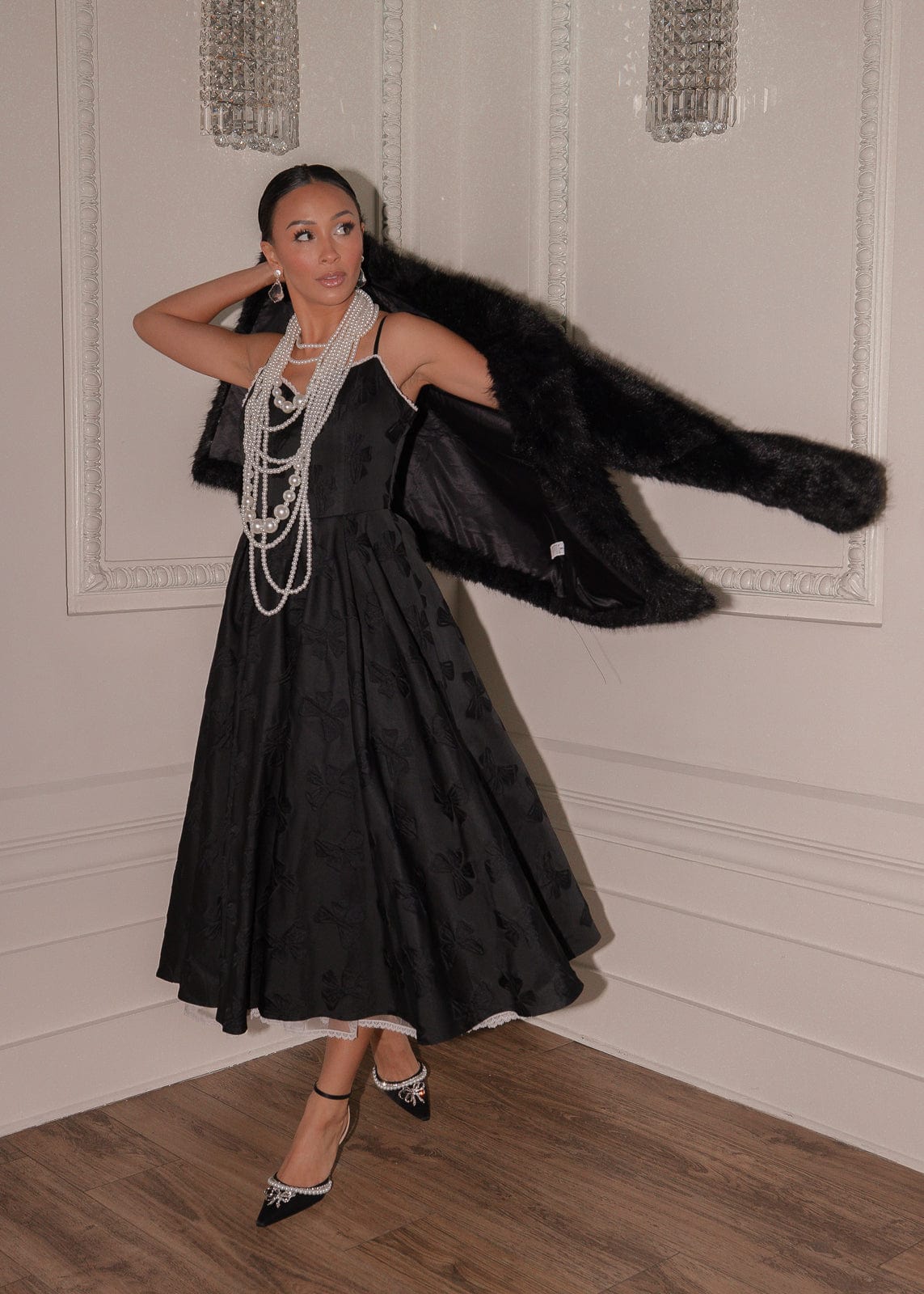 chic size inclusive model wearing JessaKae Kelly Dress