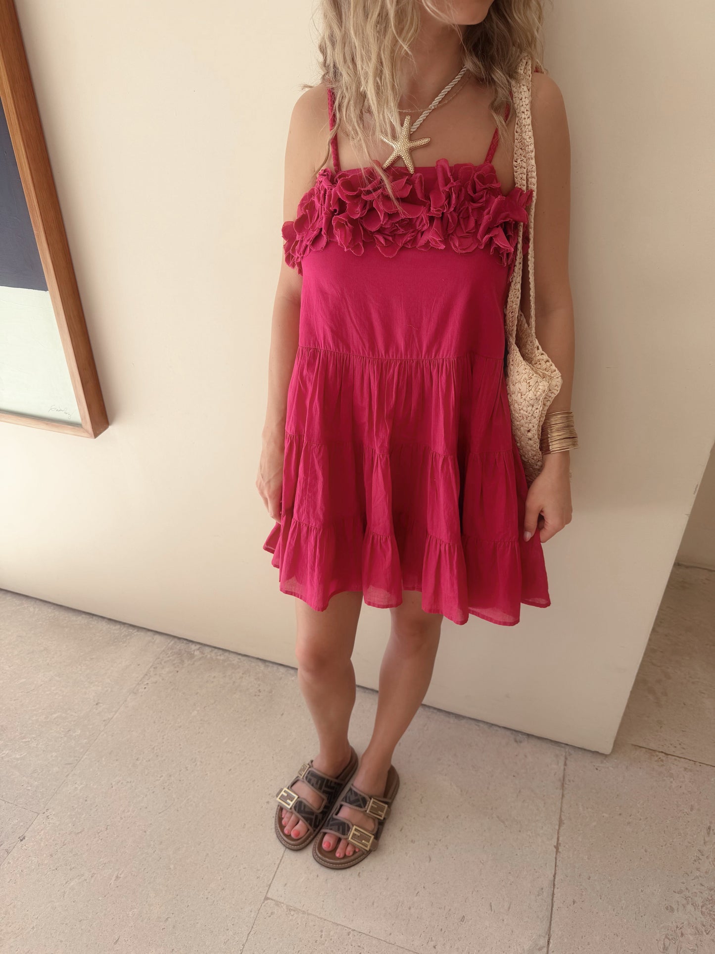 chic size inclusive model wearing JessaKae Kia Dress