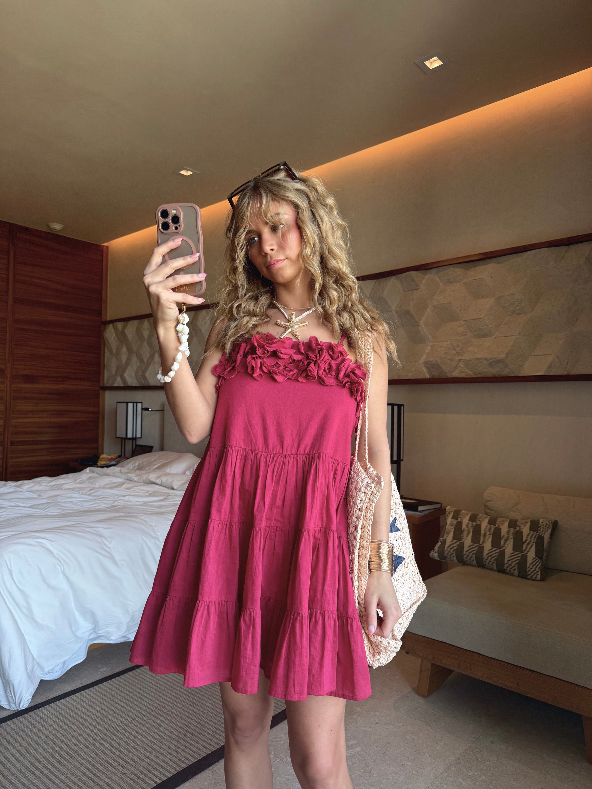 chic size inclusive model wearing JessaKae Kia Dress