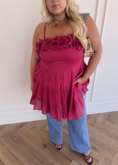 chic size inclusive model wearing JessaKae Kia Dress