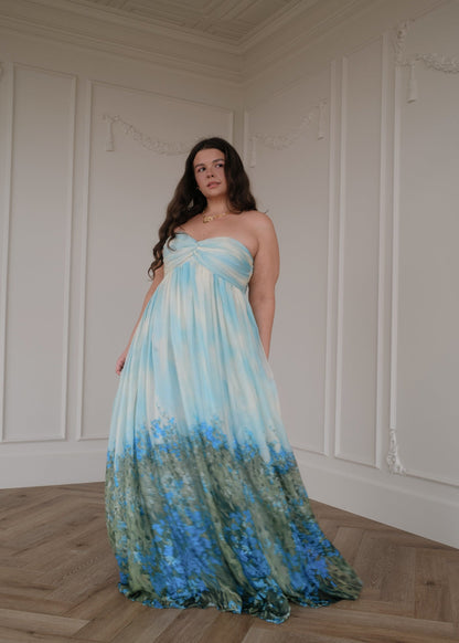 chic size inclusive model wearing JessaKae Kimberly Dress