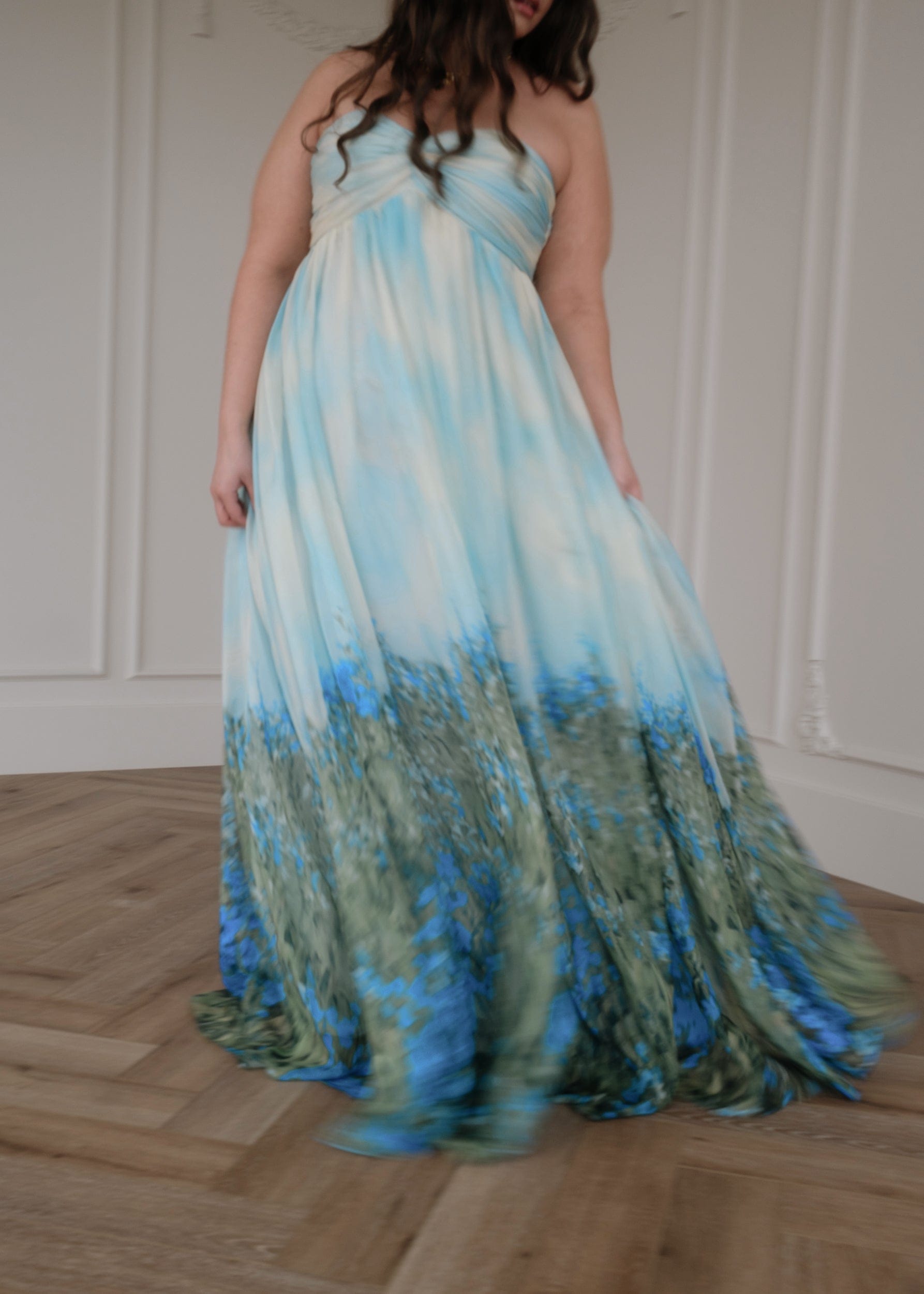 chic size inclusive model wearing JessaKae Kimberly Dress