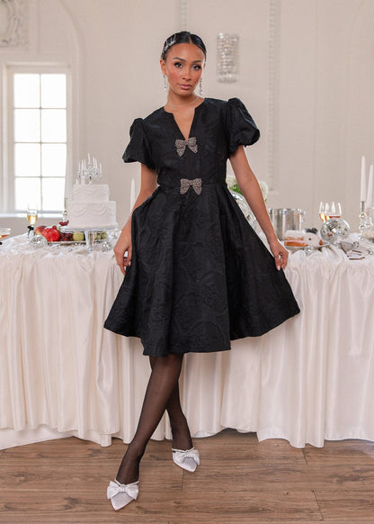 chic size inclusive model wearing JessaKae Lennon Dress