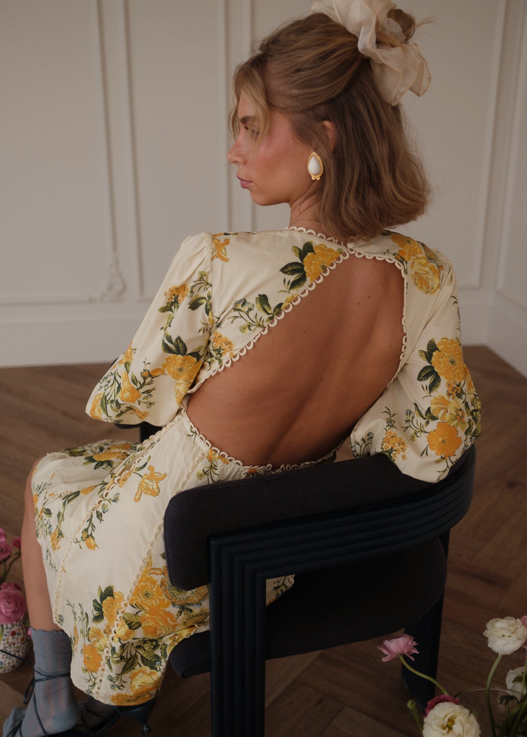 chic size inclusive model wearing JessaKae Lettie Dress