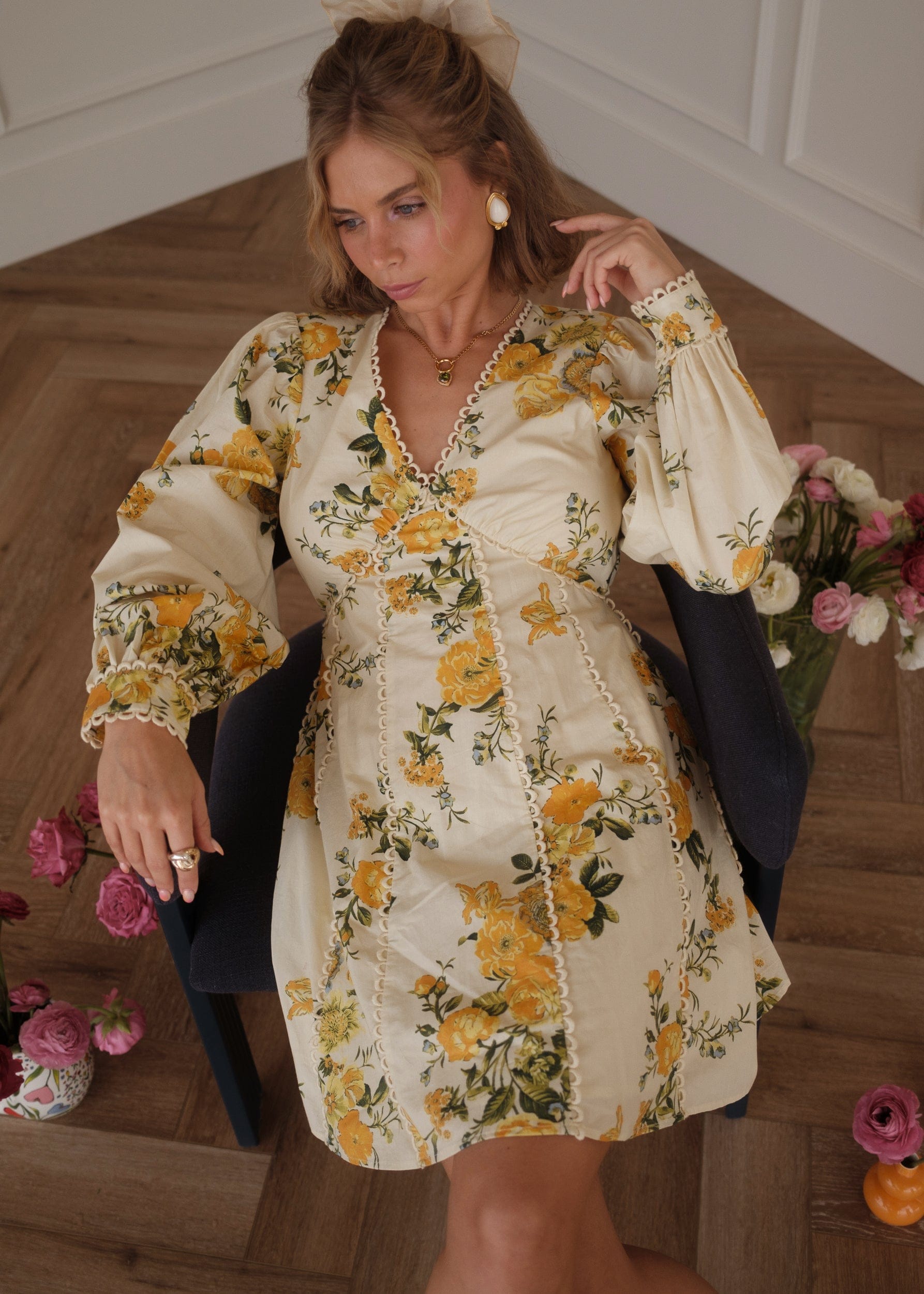 chic size inclusive model wearing JessaKae Lettie Dress