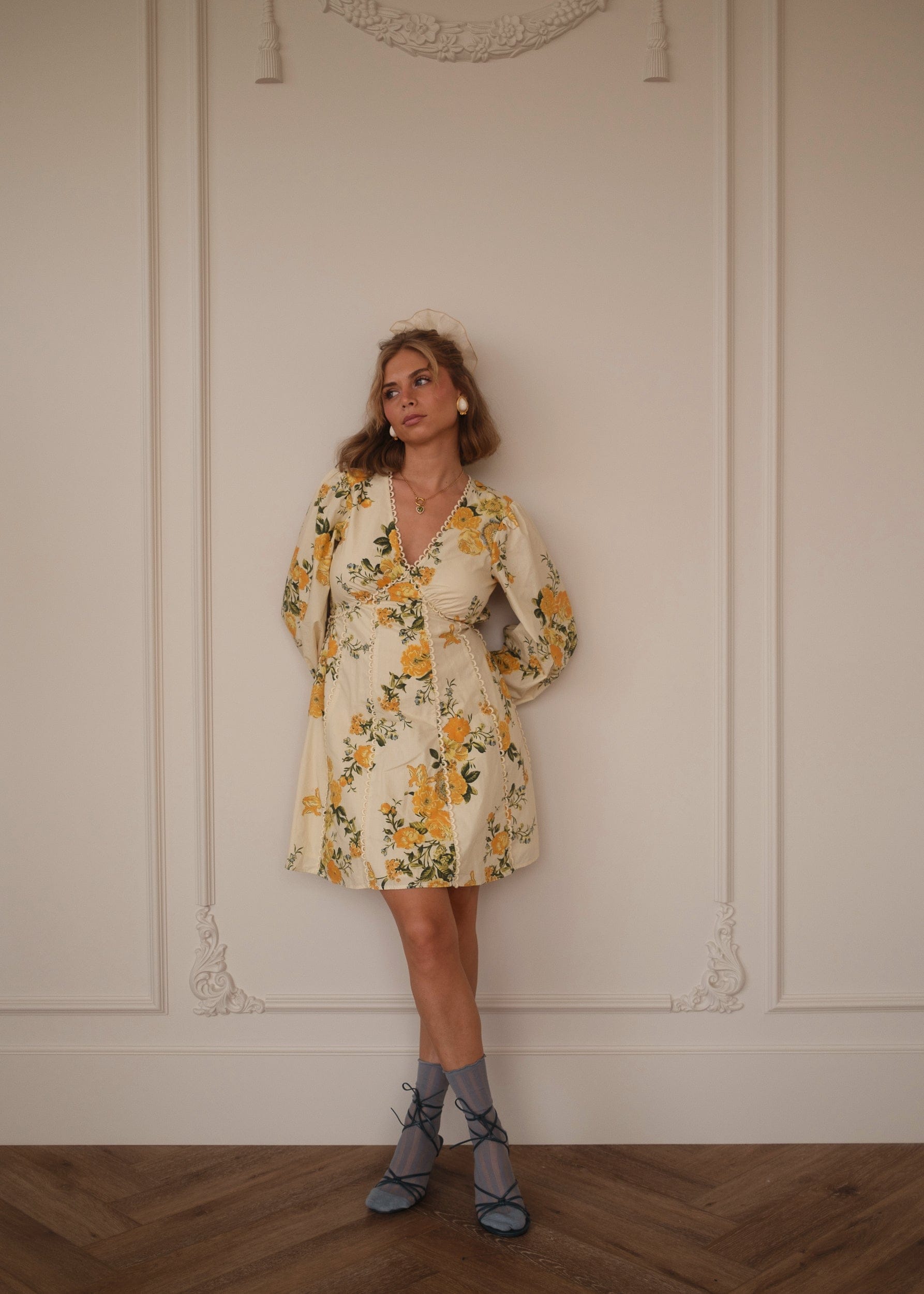 chic size inclusive model wearing JessaKae Lettie Dress