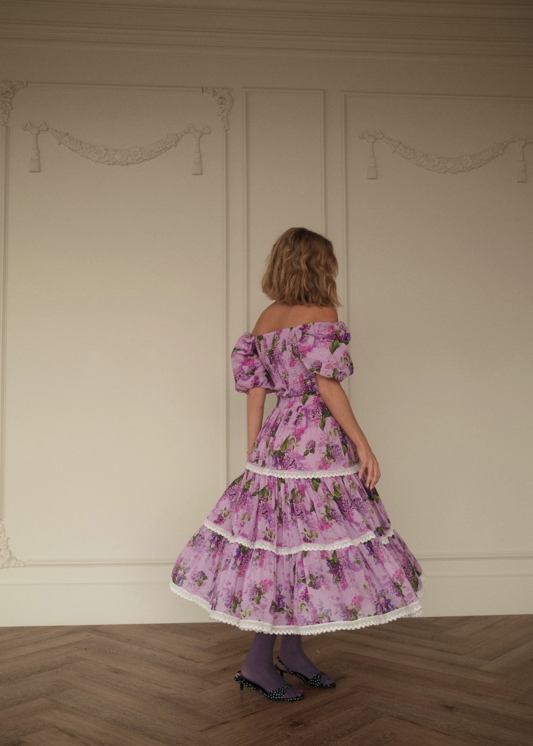 chic size inclusive model wearing JessaKae Lilac Dress Dresses