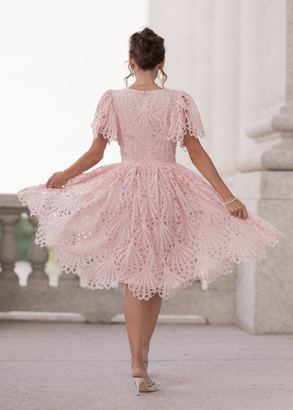 chic size inclusive model wearing JessaKae Linda Dress