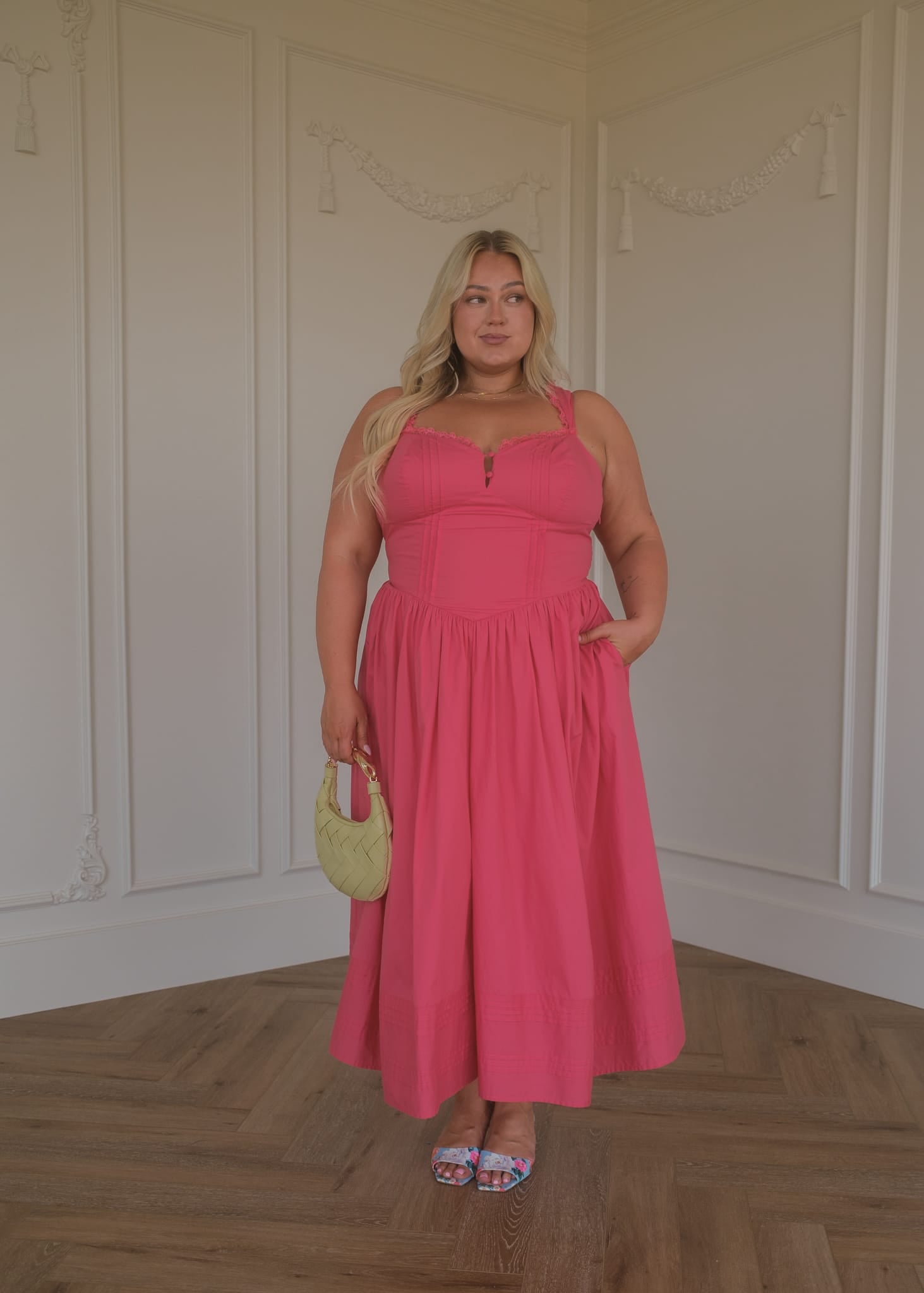 Lottie Basque Waist Midi Dress - Coral | Occasion Dress in Sizes XXS6X | JessaKae Lottie Basque Waist Midi Dress - Coral | Occasion Dress in Sizes XXS6X | JessaKae