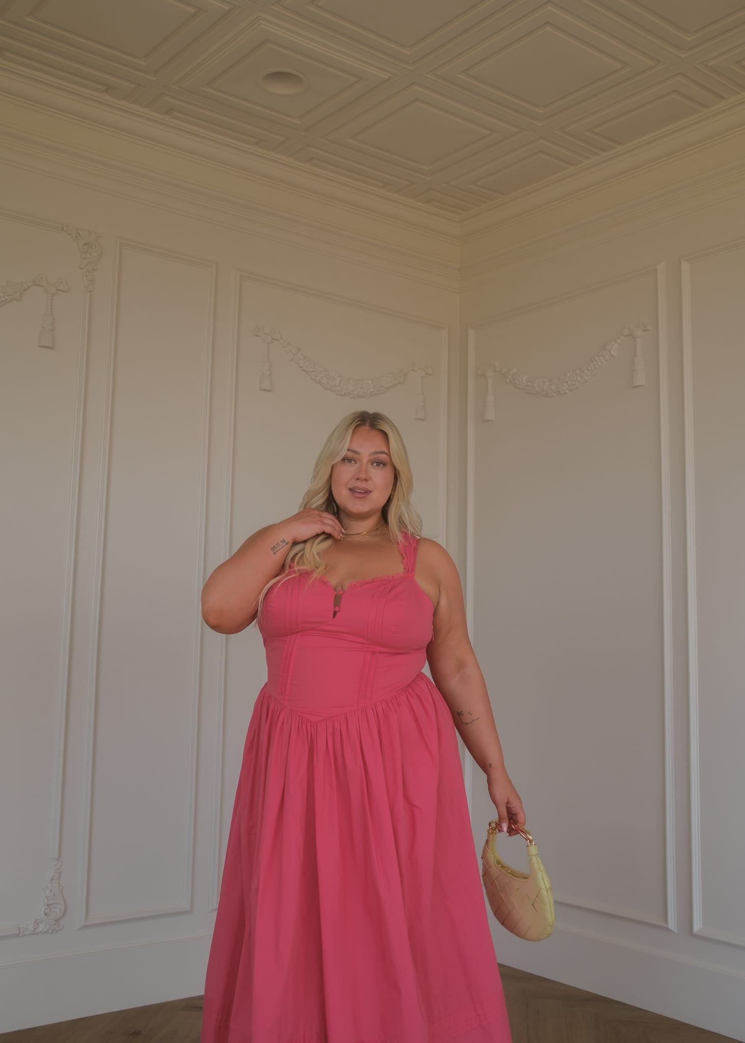 Lottie Basque Waist Midi Dress - Coral | Occasion Dress in Sizes XXS6X | JessaKae Lottie Basque Waist Midi Dress - Coral | Occasion Dress in Sizes XXS6X | JessaKae
