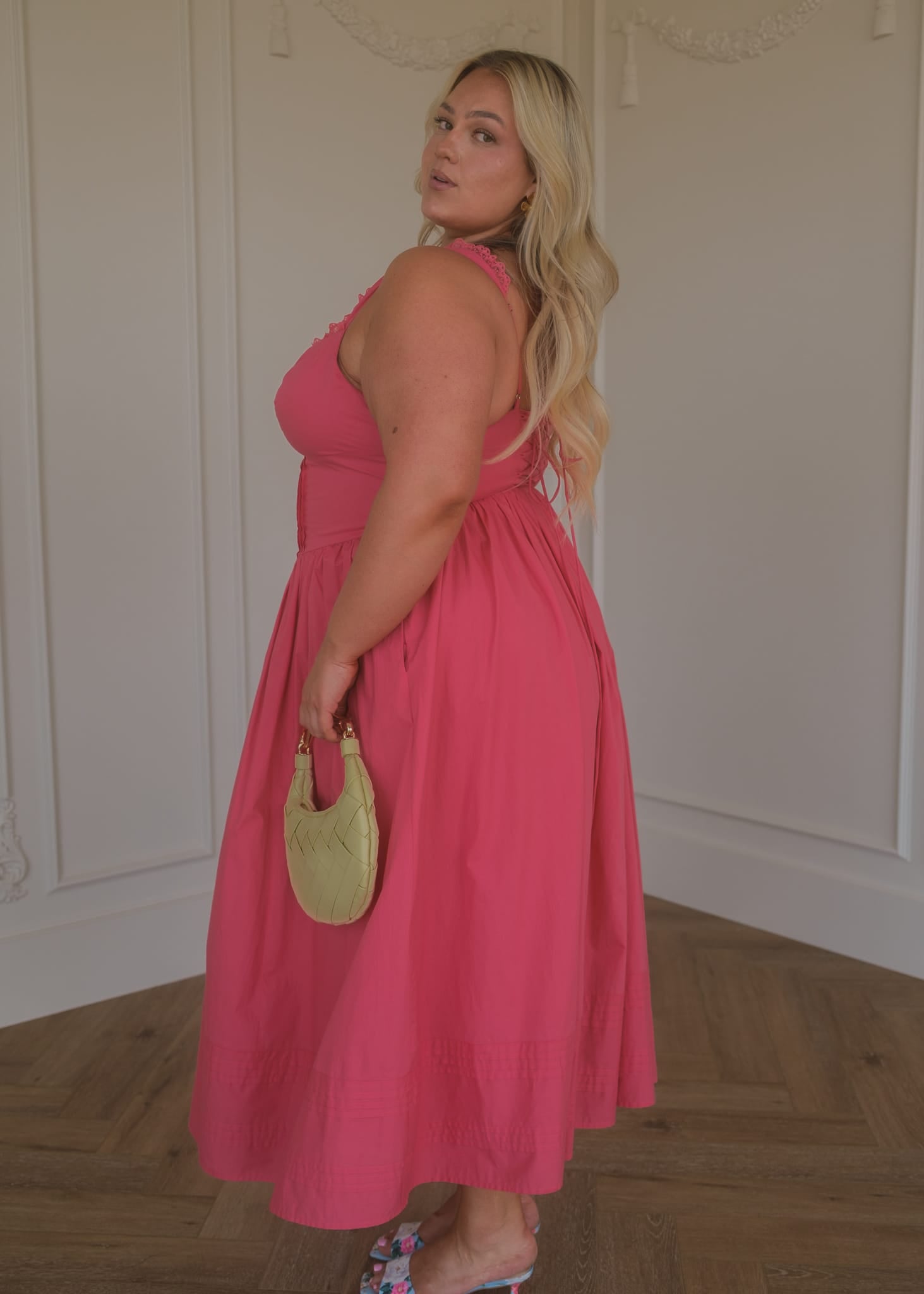 Lottie Basque Waist Midi Dress - Coral | Occasion Dress in Sizes XXS6X | JessaKae Lottie Basque Waist Midi Dress - Coral | Occasion Dress in Sizes XXS6X | JessaKae