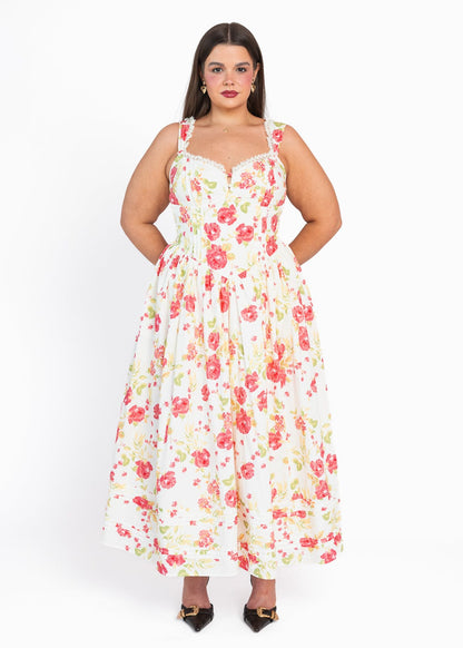 chic size inclusive model wearing JessaKae Lottie Dress