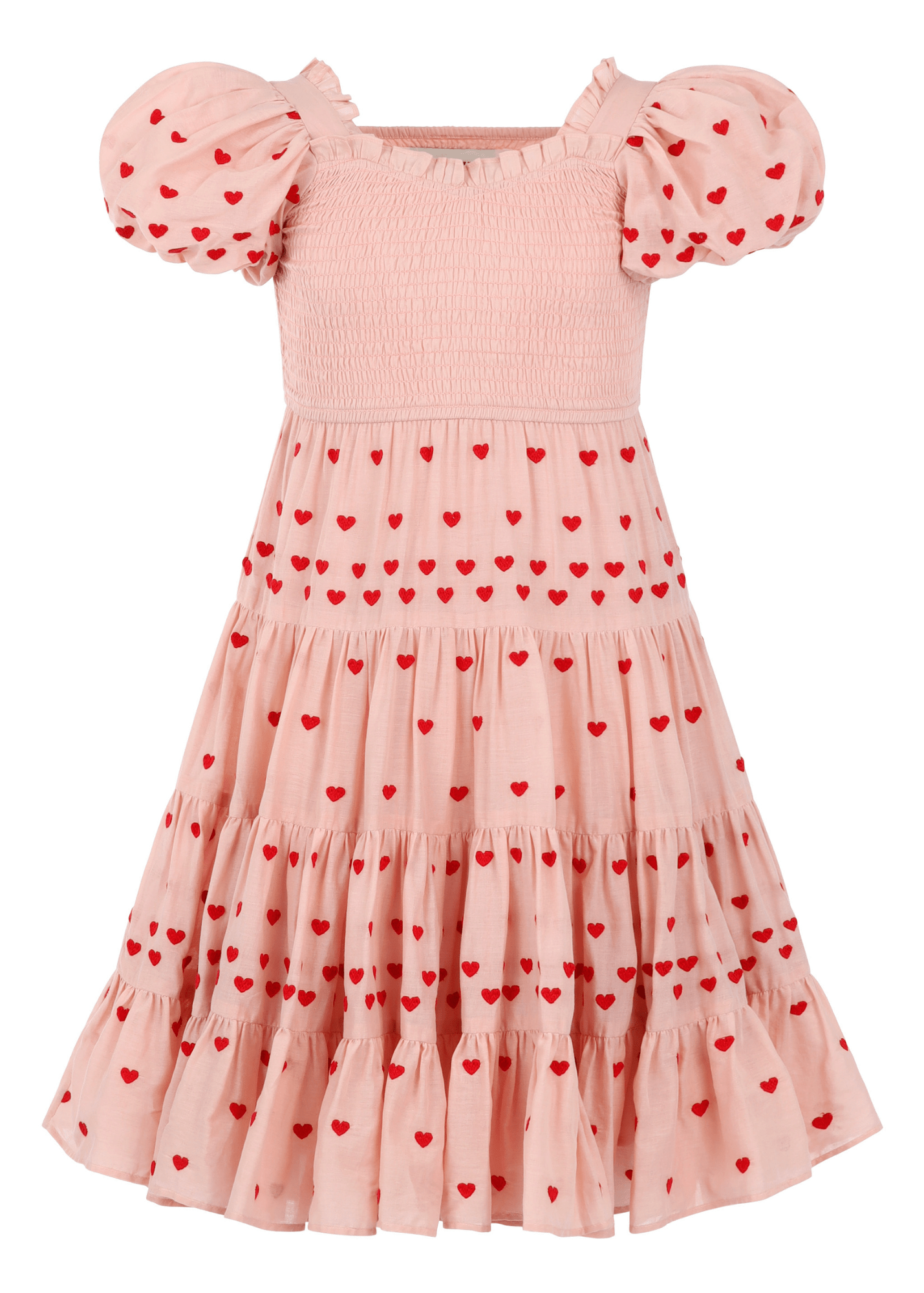 chic size inclusive model wearing JessaKae Lover Girls Dress_Pink / 12-18M Girls Dress