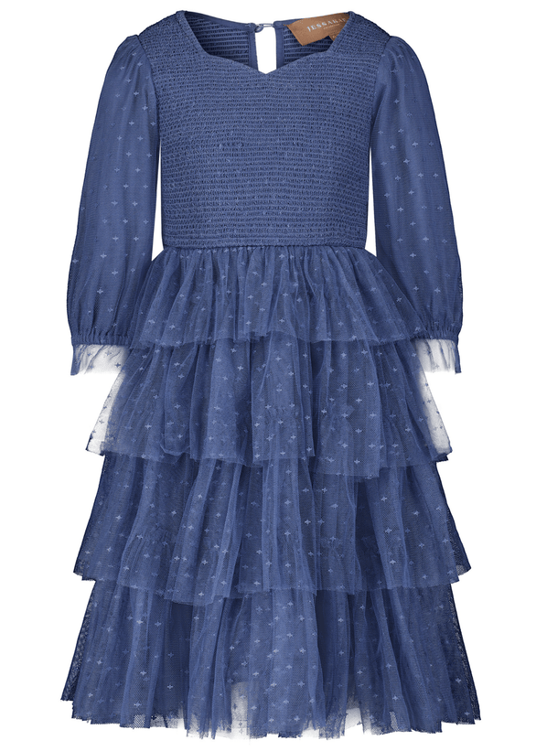 Maisy Girls Dress - Crown Blue