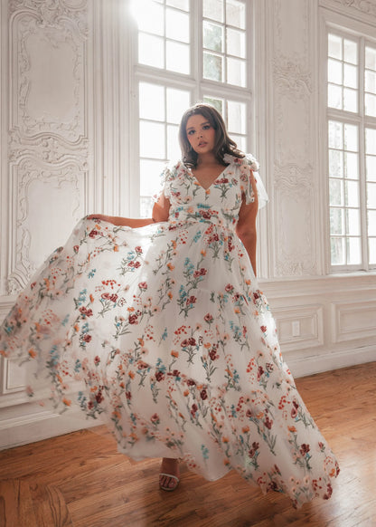 Margaret Maxi Dress Dresses - JessaKae - Margaret Maxi Dress - White Floral / XXS