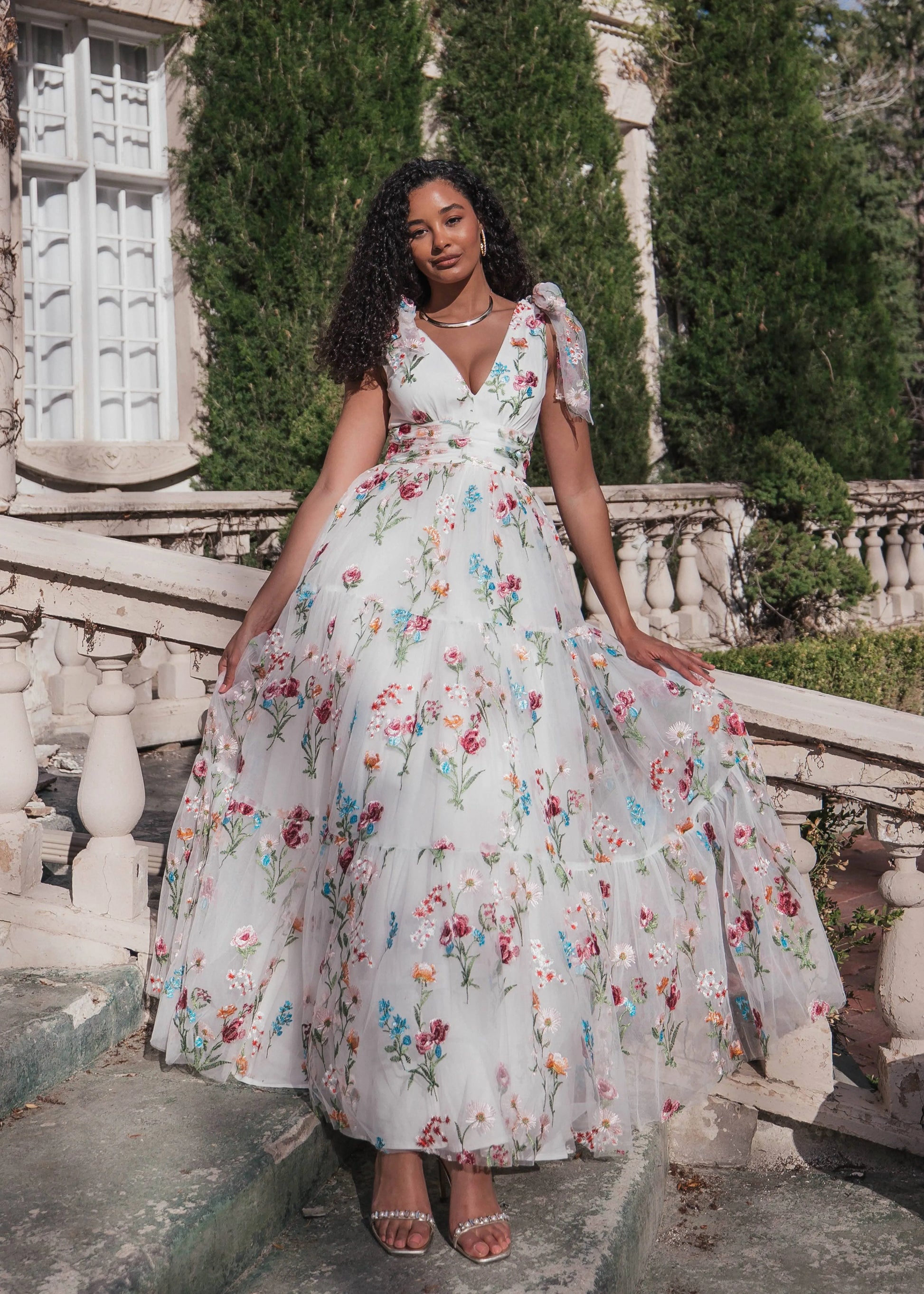 Margaret Maxi Dress Dresses - JessaKae - Margaret Maxi Dress - White Floral / XXS