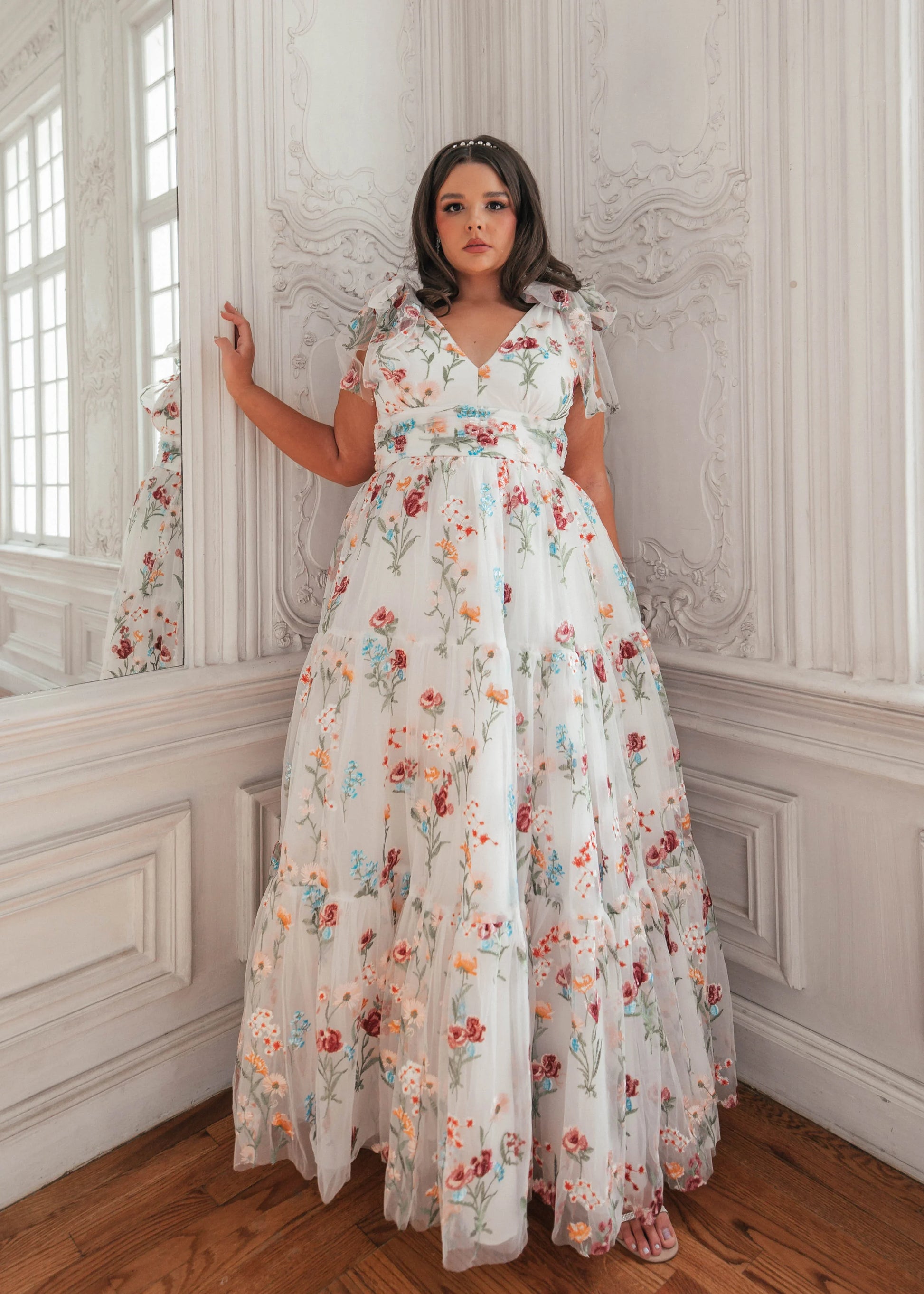 Margaret Floral Embroidered Maxi Wedding Dress | Occasion Dress in Sizes XXS6X | JessaKae Margaret Floral Embroidered Maxi Wedding Dress | Occasion Dress in Sizes XXS6X | JessaKae