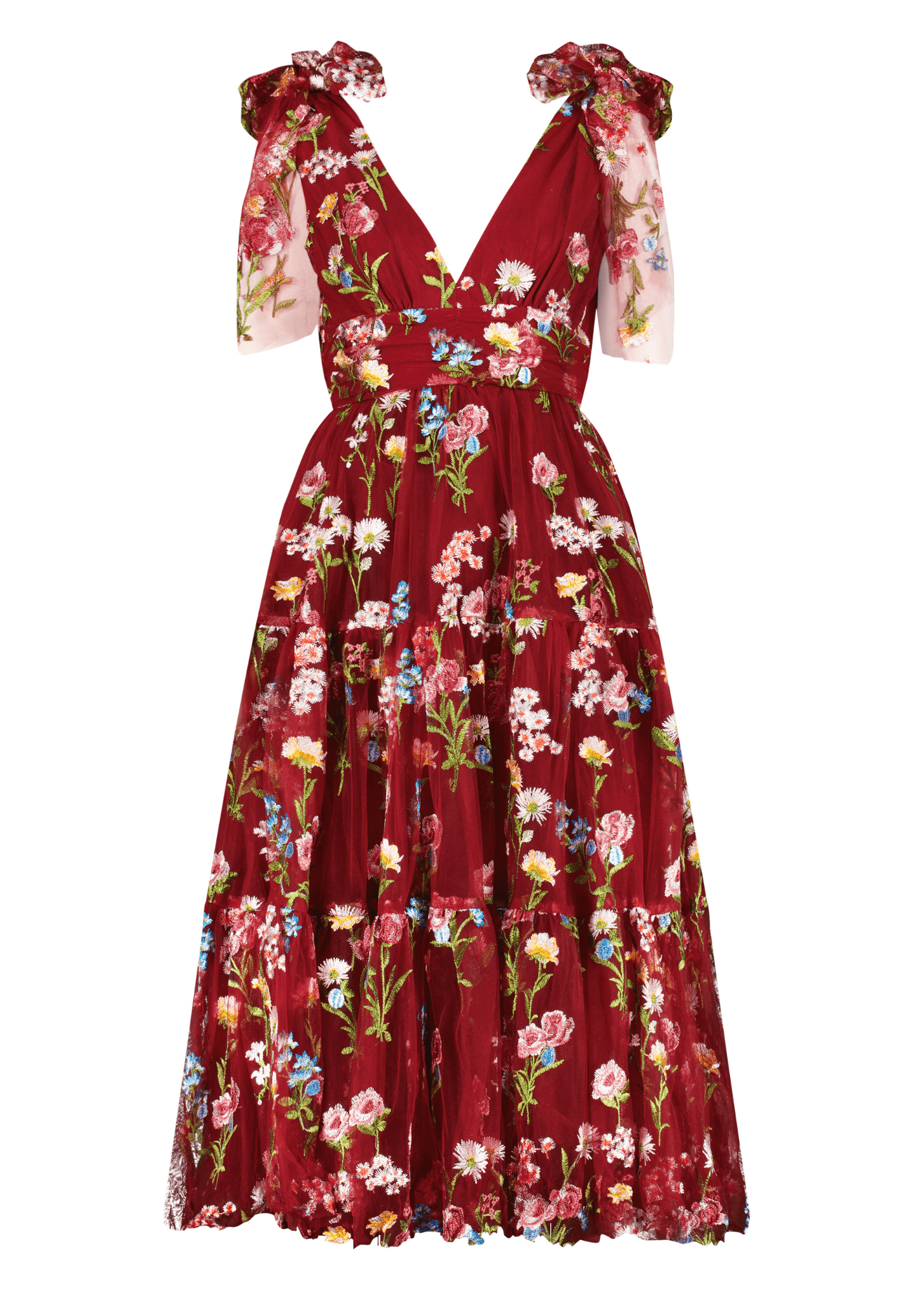 Margaret Midi Dress - Red Dahlia