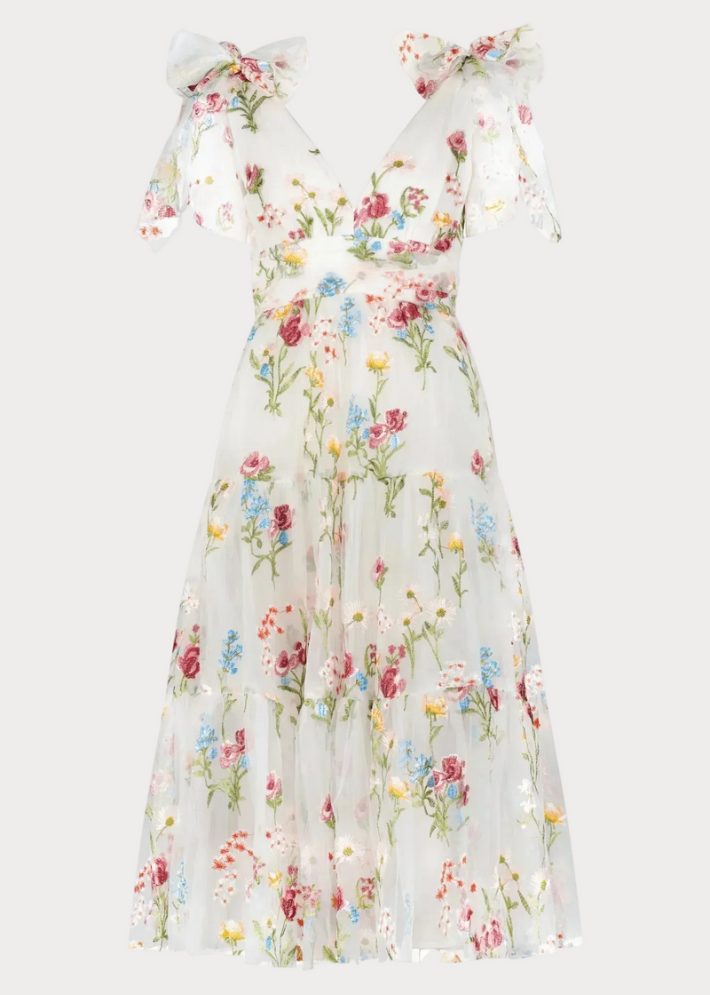 Margaret Midi Dress White Dresses - JessaKae - Margaret Midi Dress White - XXS