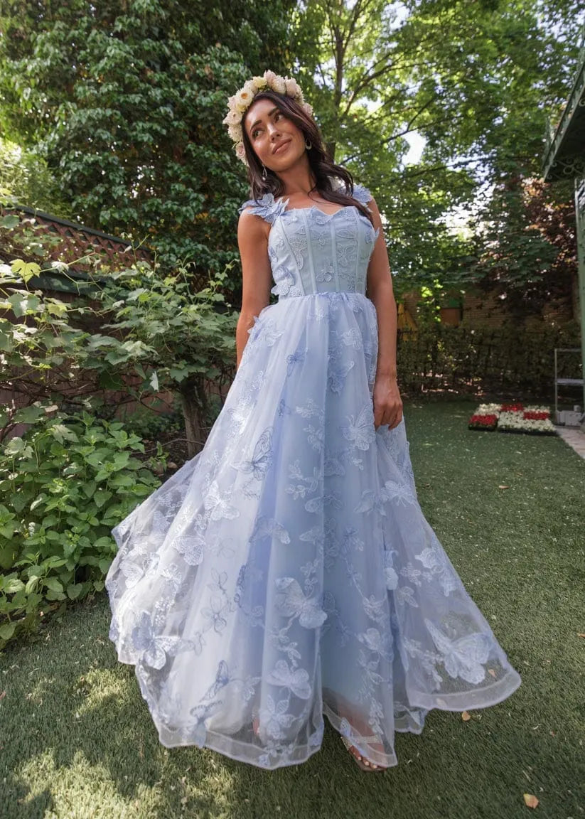 Mariposa Dress Dresses - JessaKae - Mariposa Dress - Flutter Blue / 00