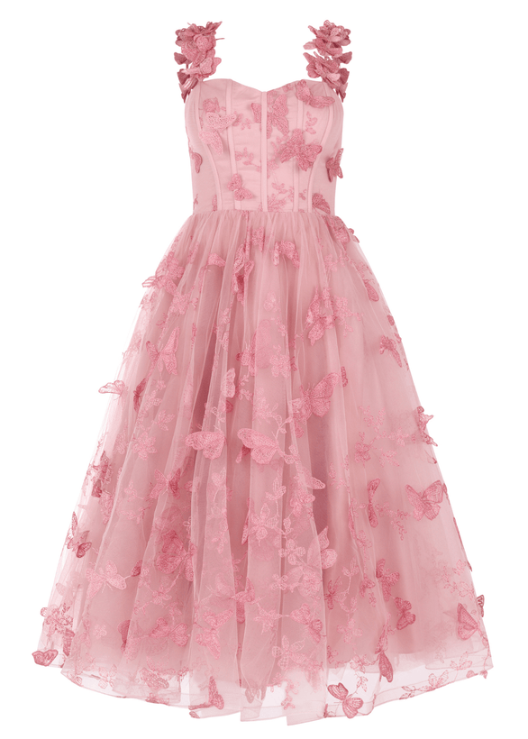 Mariposa Dress - Flutter Pink