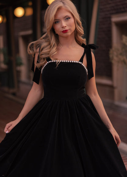 chic size inclusive model wearing JessaKae Mary Dress