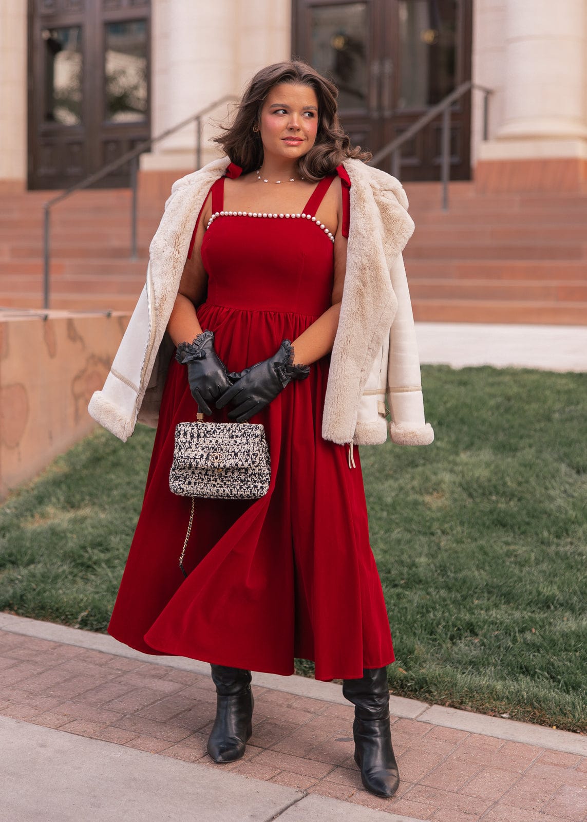 chic size inclusive model wearing JessaKae Mary Dress Dresses