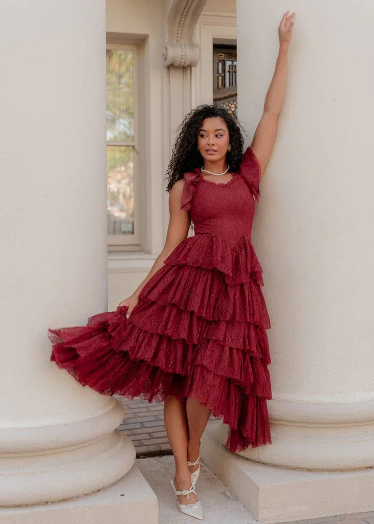 Mia Dress Burgundy | Occasion Dress in Sizes XXS6X | JessaKae Mia Dress Burgundy | Occasion Dress in Sizes XXS6X | JessaKae