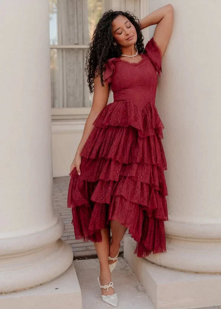 Mia Dress Burgundy | Occasion Dress in Sizes XXS6X | JessaKae Mia Dress Burgundy | Occasion Dress in Sizes XXS6X | JessaKae