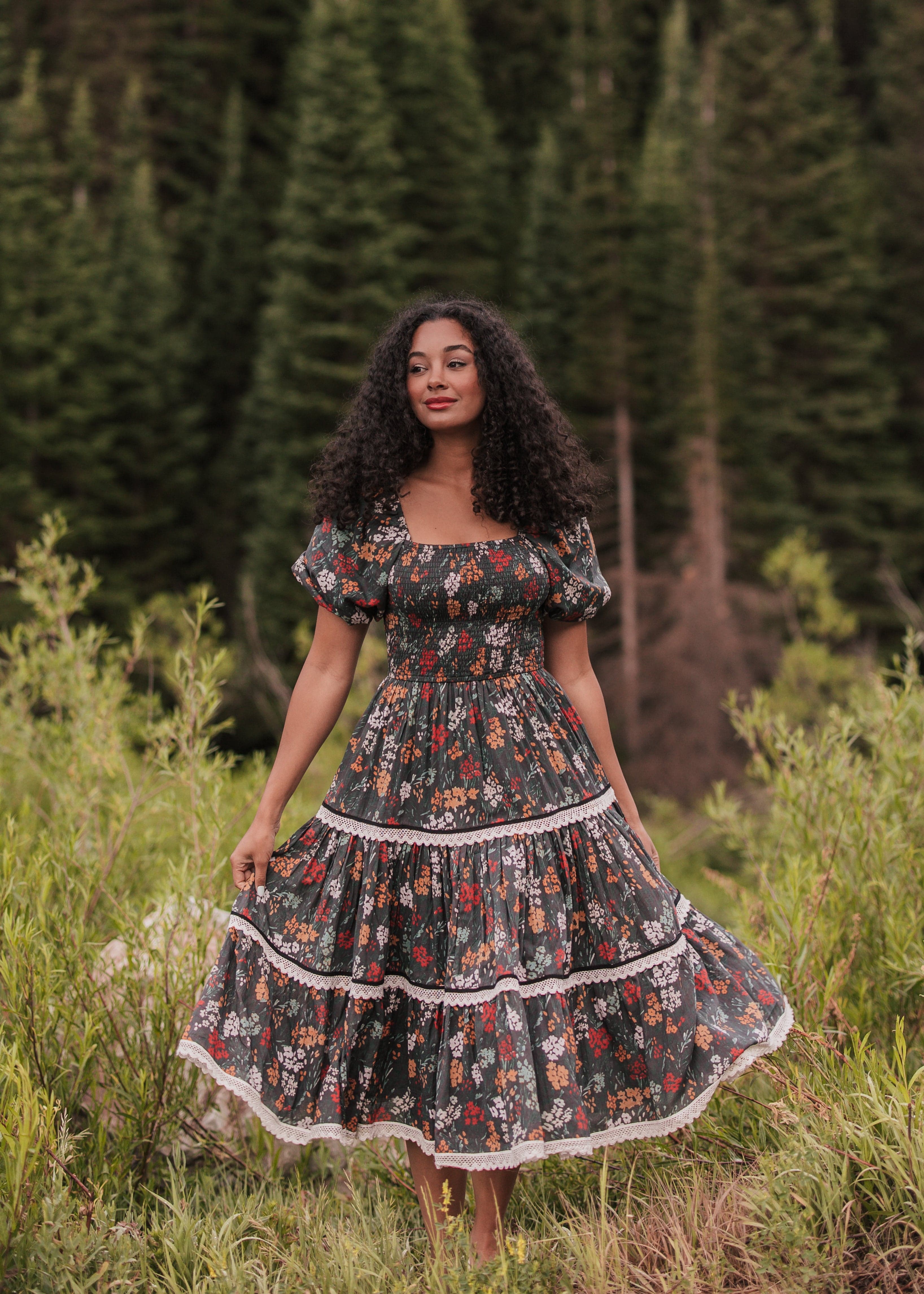 Midnight Garden Dress - Dusk Prairie