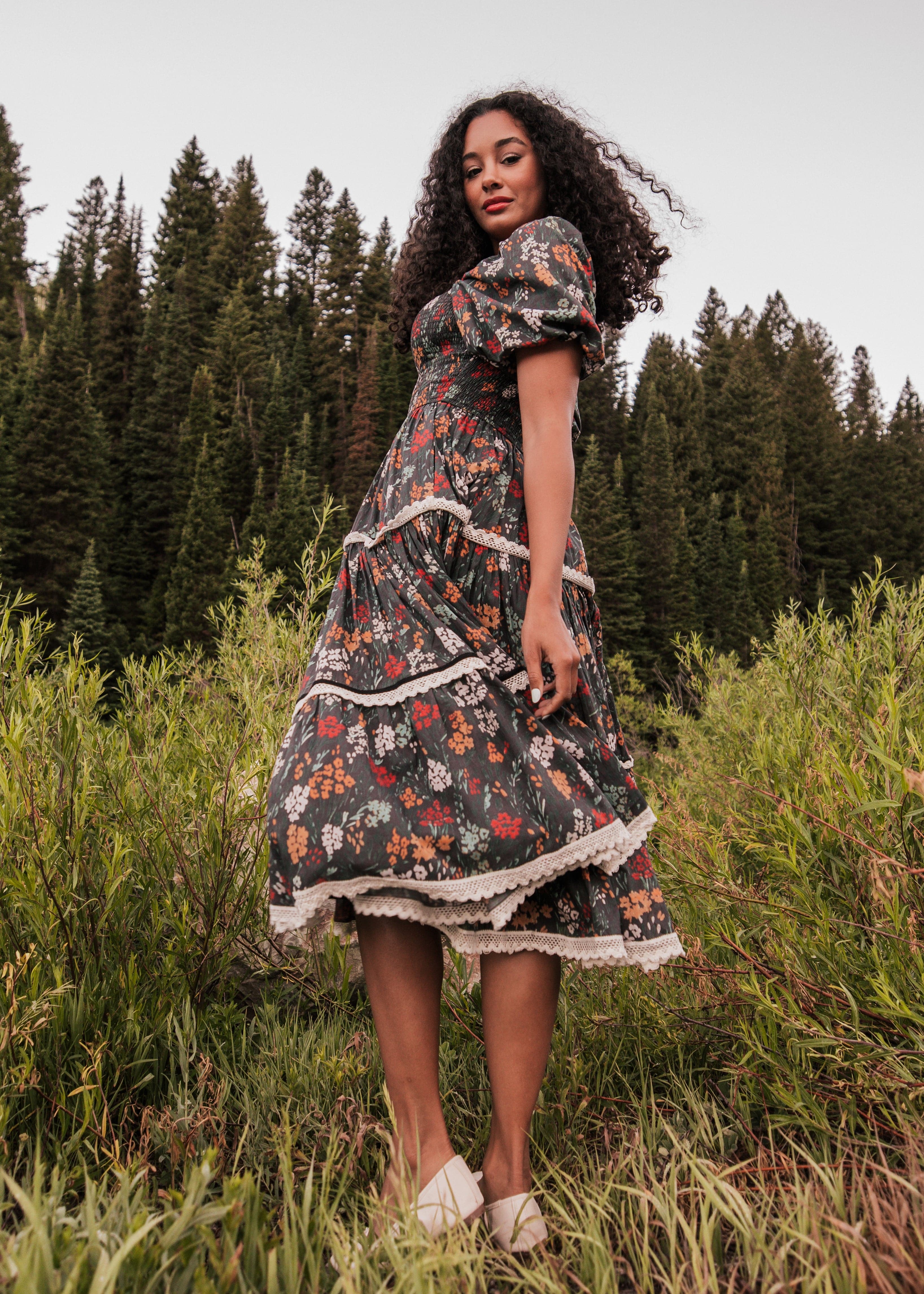 Midnight Garden Dress - Dusk Prairie