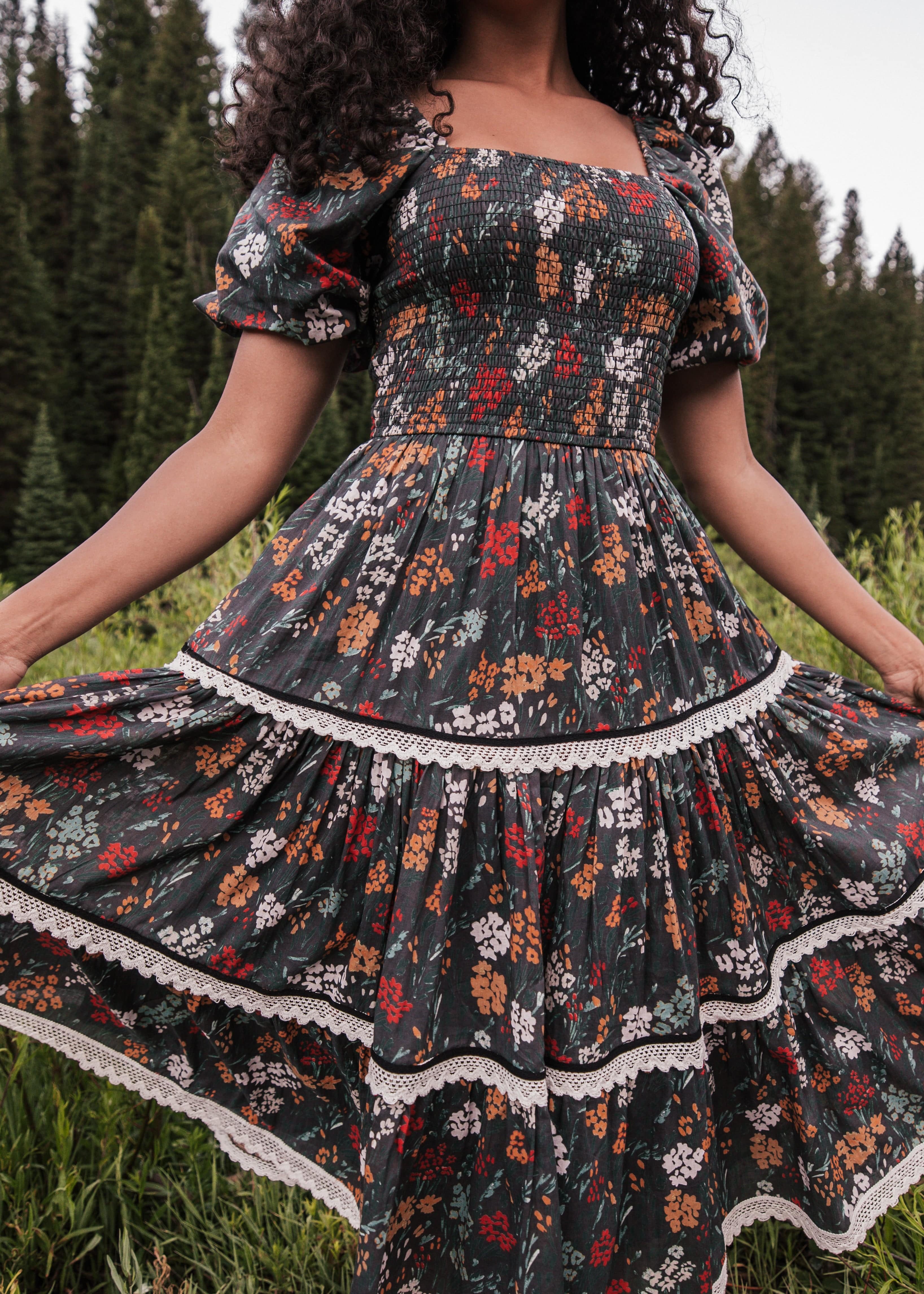 Midnight Garden Dress - Dusk Prairie