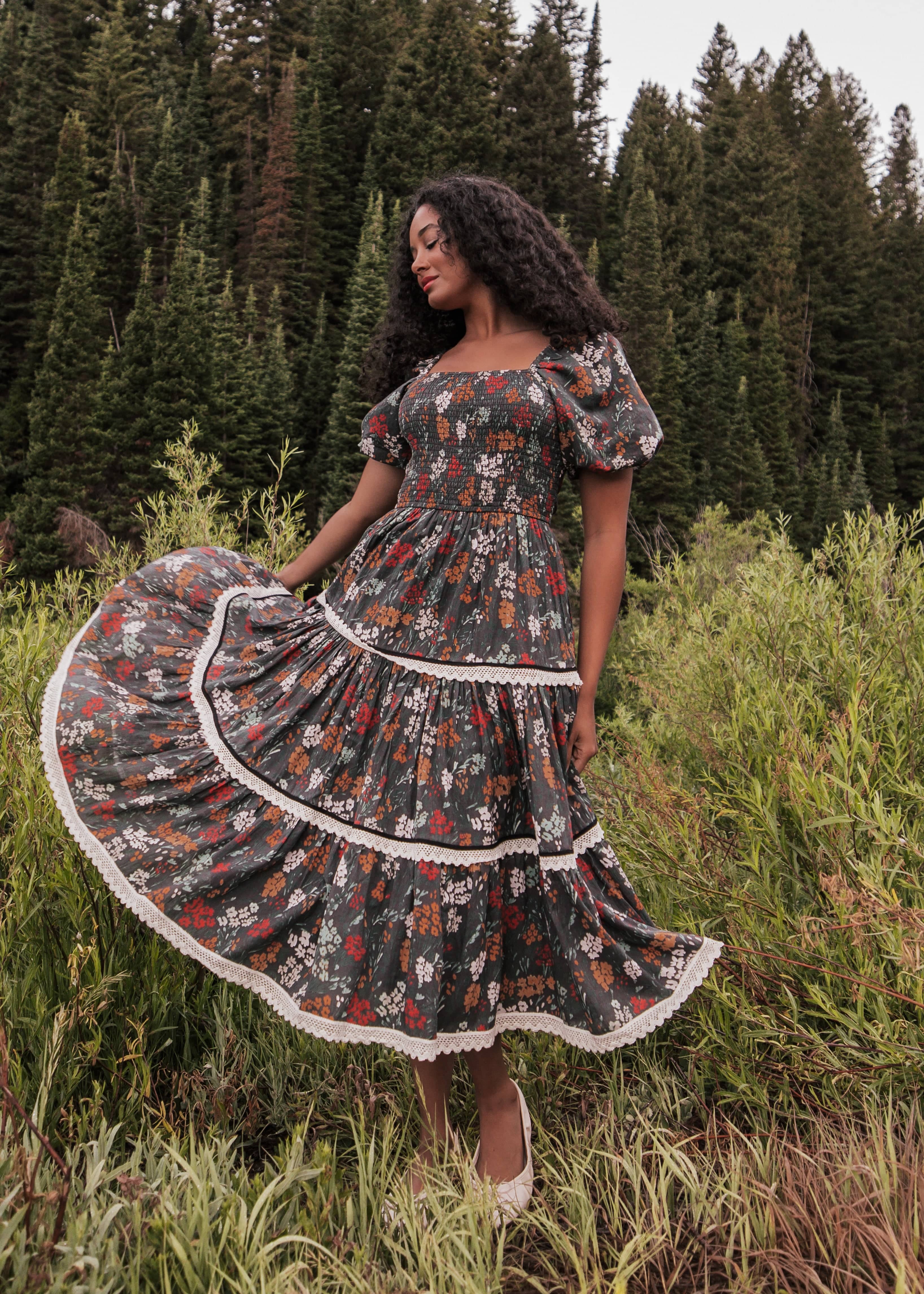 Midnight Garden Dress - Dusk Prairie