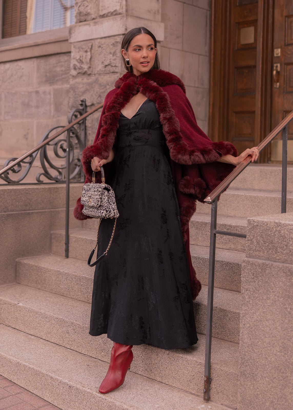 chic size inclusive model wearing JessaKae Mila Dress