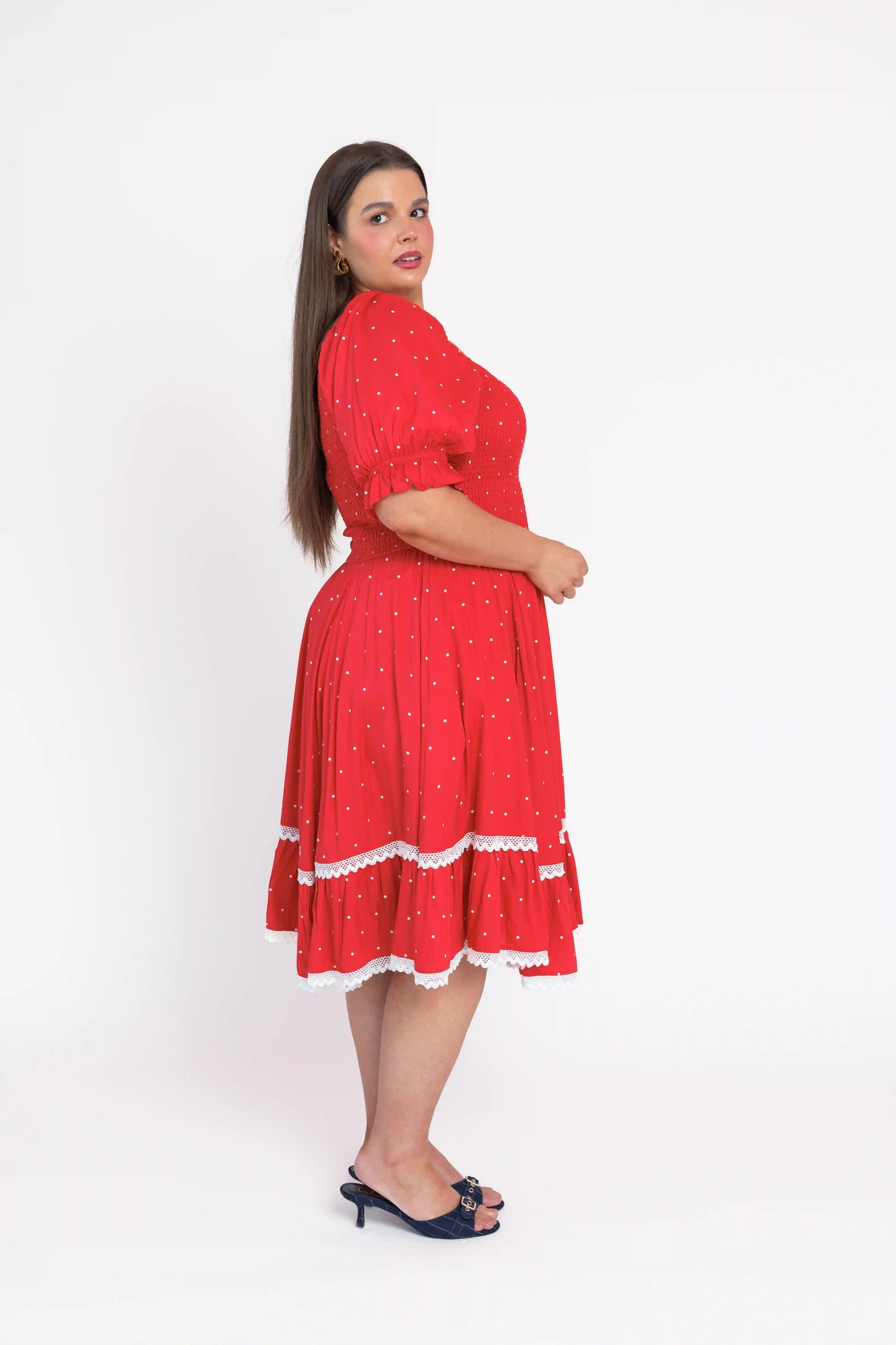 chic size inclusive model wearing JessaKae Minnie Dress Dresses