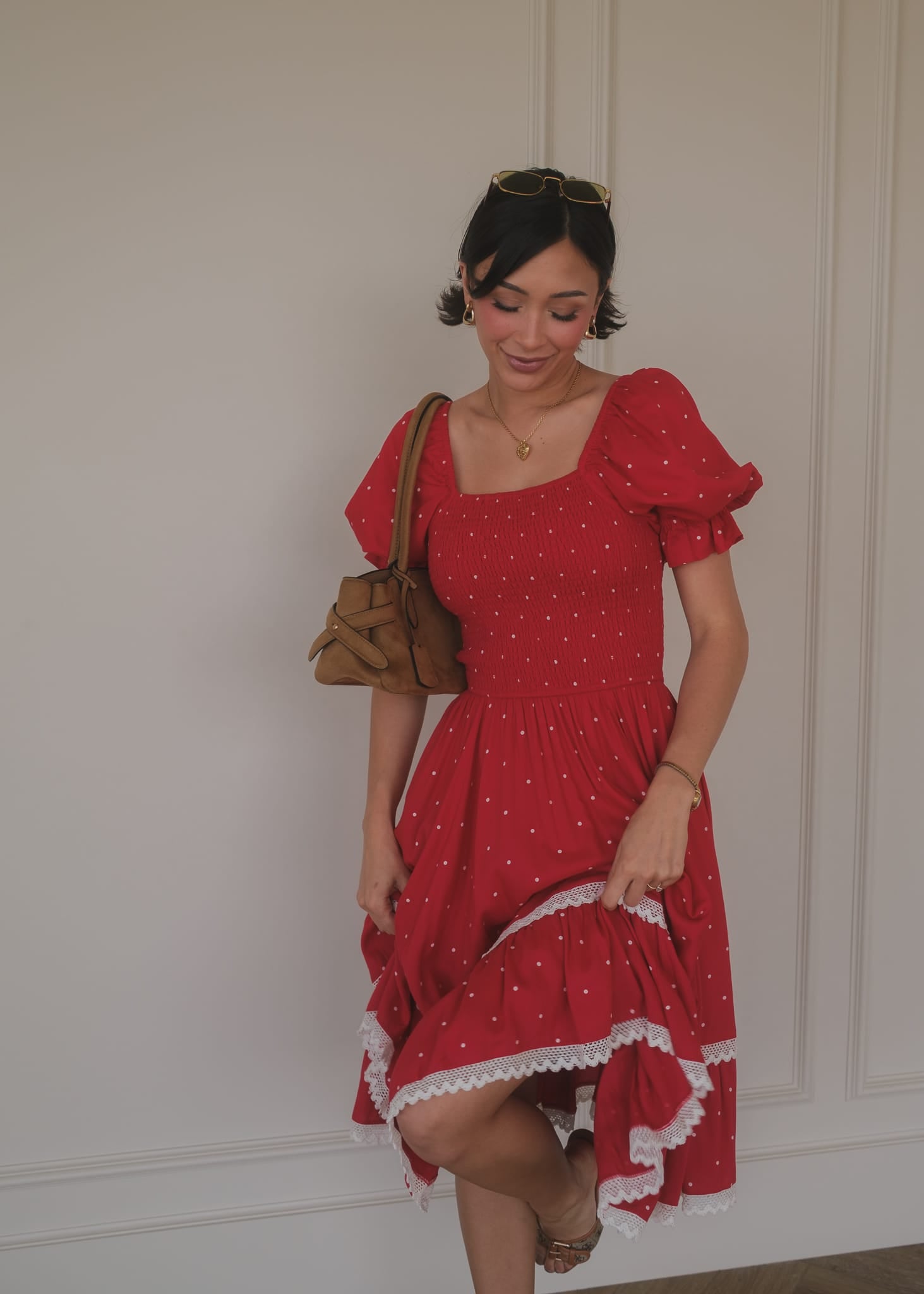 Red Polka Dot Puff Sleeve Dress | Occasion Dress in Sizes XXS6X | JessaKae Red Polka Dot Puff Sleeve Dress | Occasion Dress in Sizes XXS6X | JessaKae