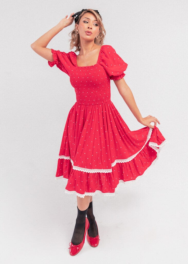 Minnie Dress Dresses - JessaKae - Minnie Dress_Minnie Red / XXS