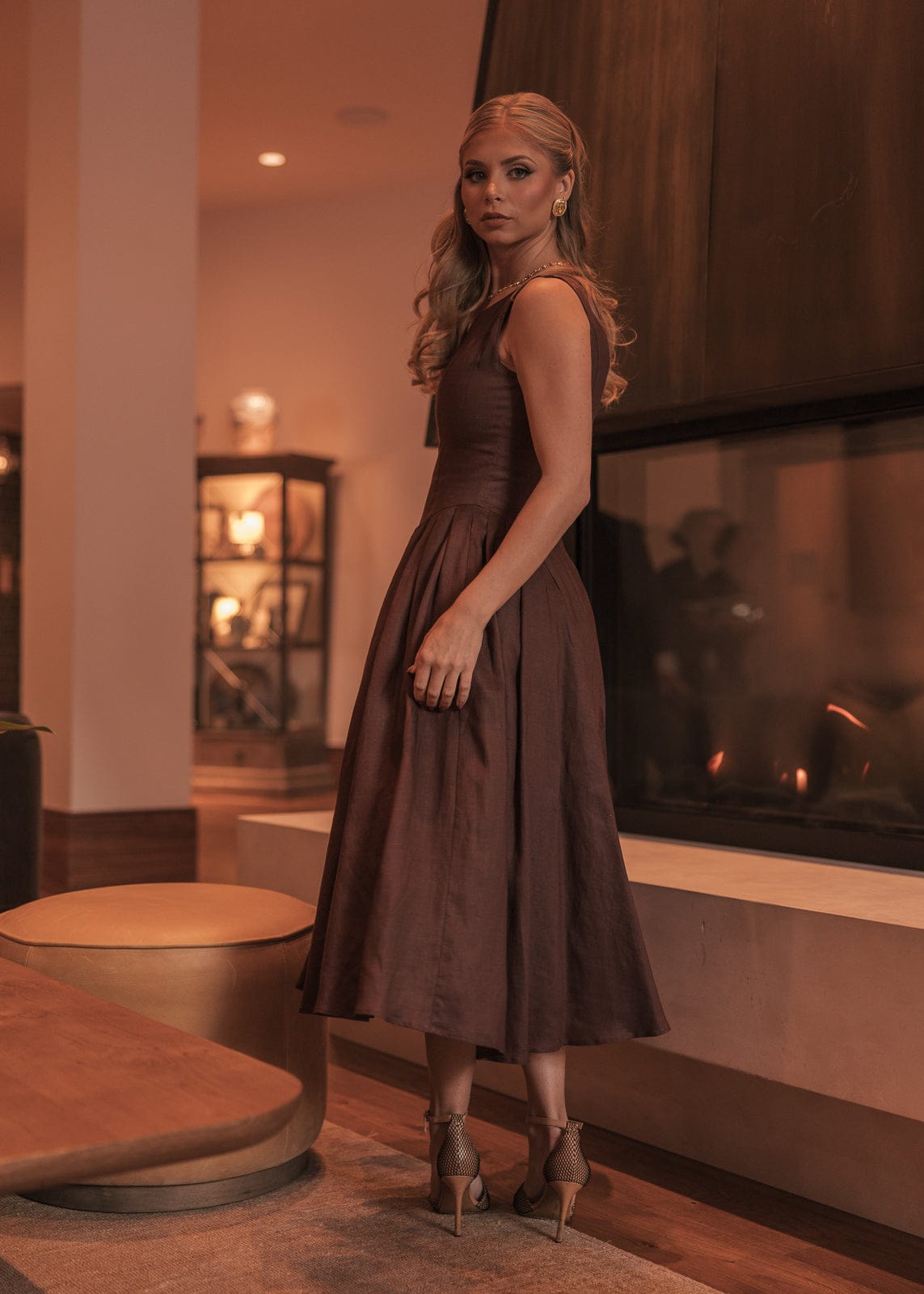 chic size inclusive model wearing JessaKae Miranda Dress