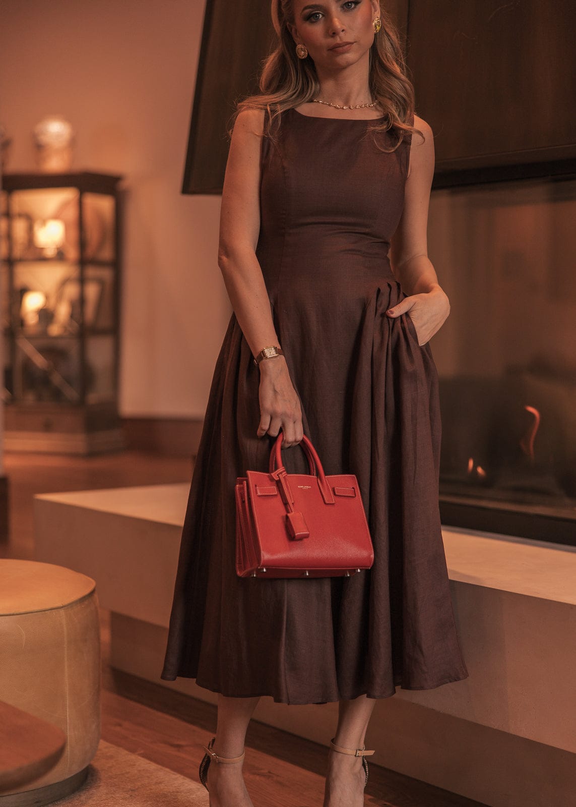 chic size inclusive model wearing JessaKae Miranda Dress