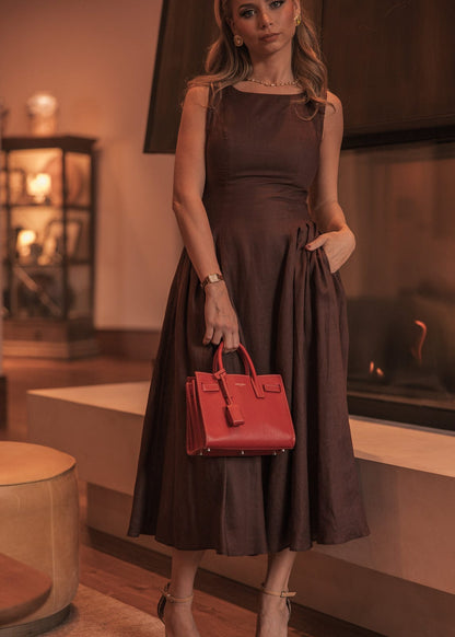 chic size inclusive model wearing JessaKae Miranda Dress