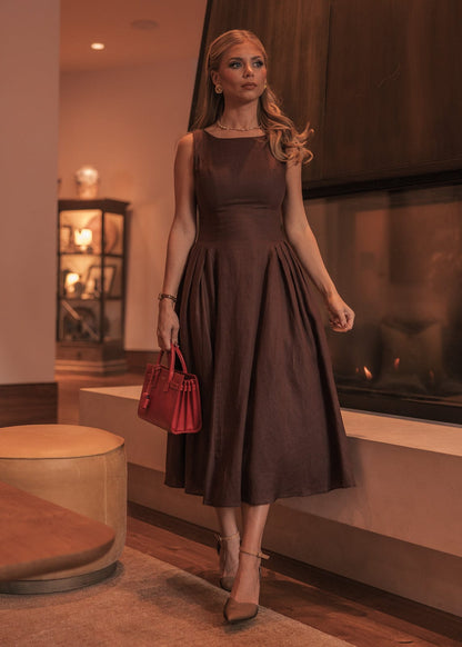 chic size inclusive model wearing JessaKae Miranda Dress