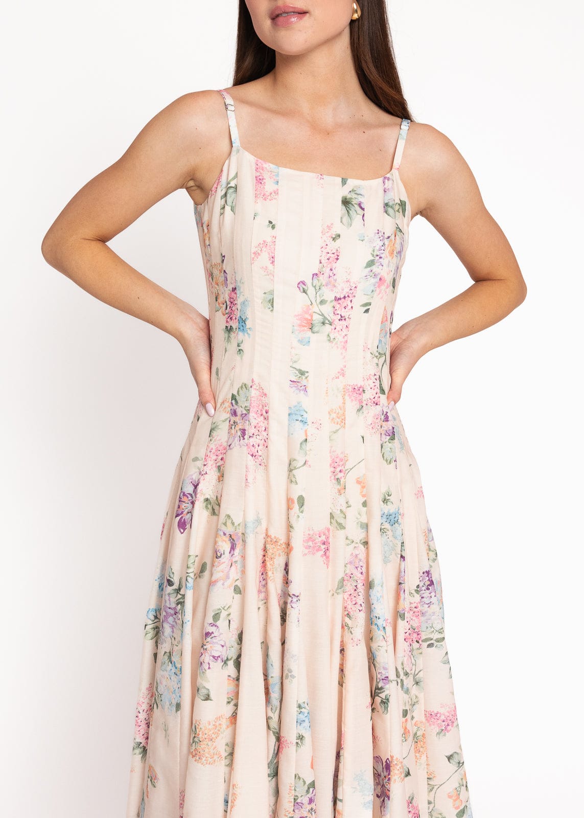 monet floral print split midi dress Monet Floral Seamed Maxi Dress | Occasion Dress in Sizes XXS–6X