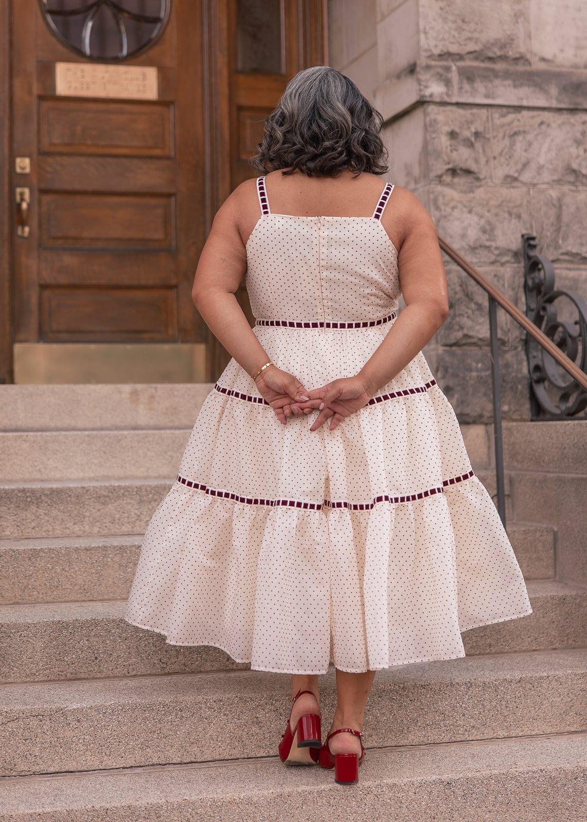 chic size inclusive model wearing JessaKae Monroe Dress