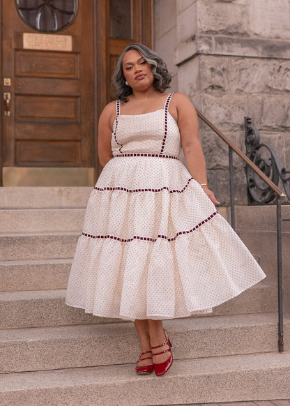 chic size inclusive model wearing JessaKae Monroe Dress