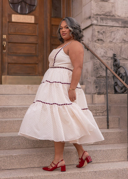 chic size inclusive model wearing JessaKae Monroe Dress