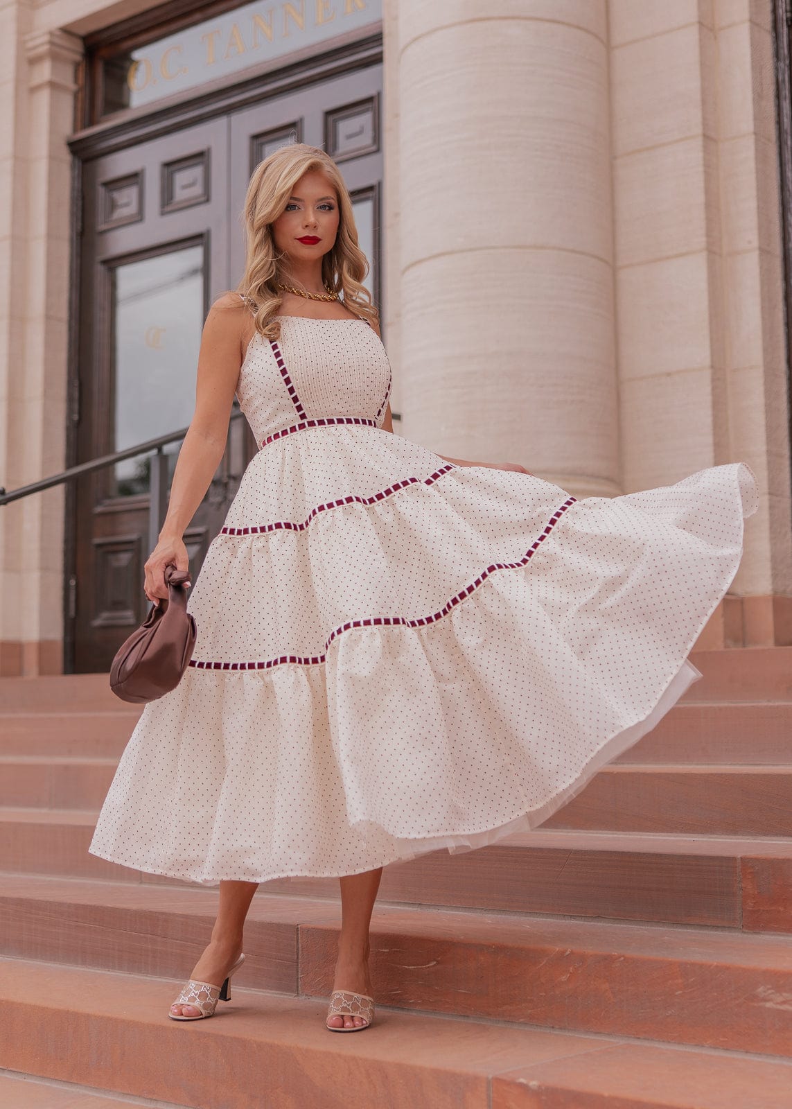 chic size inclusive model wearing JessaKae Monroe Dress