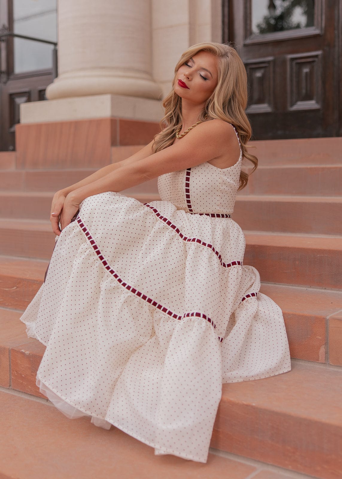 chic size inclusive model wearing JessaKae Monroe Dress