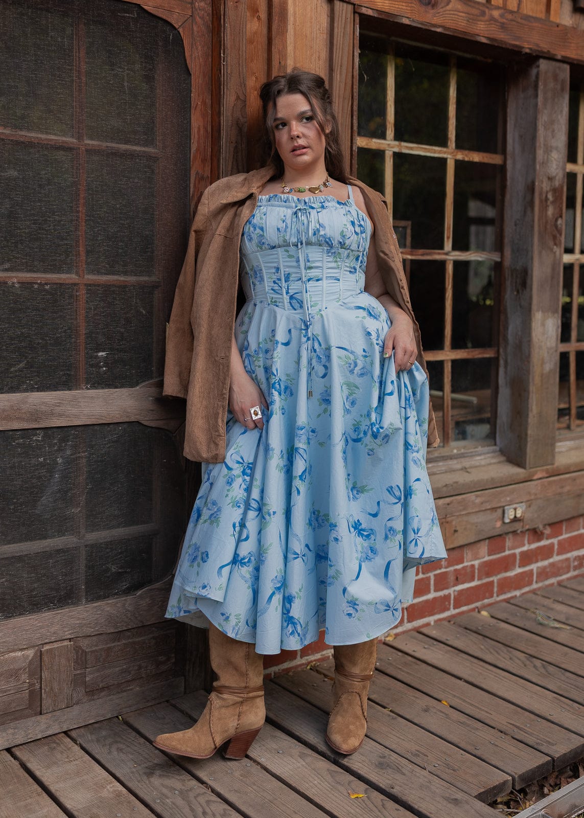 chic size inclusive model wearing JessaKae Nancy Dress Dresses