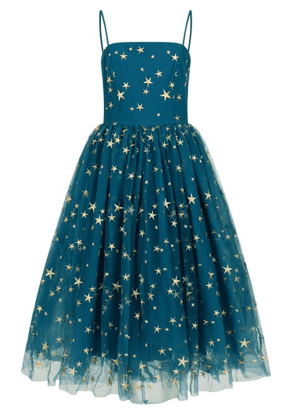 Night Sky Dress Dresses - JessaKae - Night Sky Dress - Arctic Star / XXS