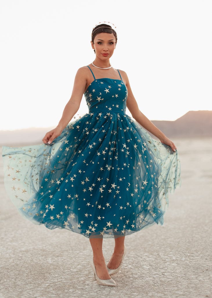 chic size inclusive model wearing JessaKae Night Sky Dress Dresses